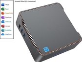 ACEPC - 4K HD - Mini Desk Computer - 6GB RAM - 128GB + 480GB SSD Opslaggeheugen - Intel J4125 - Grijs - Windows 10 Pro - incl. Office Professional! (verloopt niet, geen abonnement)