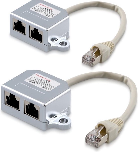 Séparateurs de câbles réseau kwmobile - Connecteur RNIS/LAN - Adaptateur  pour prises 