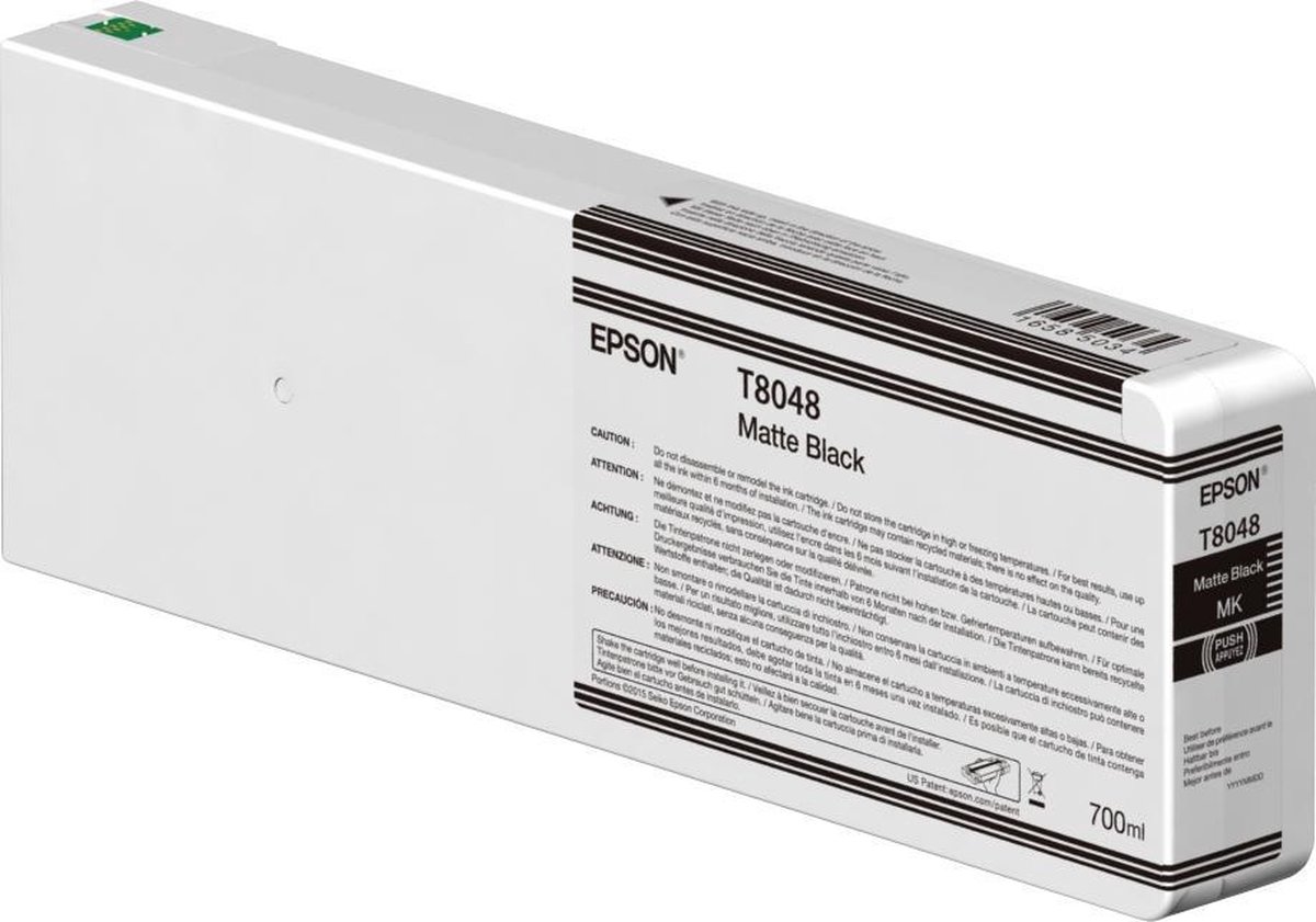 EPSON Singlepack Matte Black T804800 UltraChrome HDX/HD 700ml