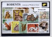 Knaagdieren – Luxe postzegel pakket (A6 formaat) : collectie van 50 verschillende postzegels van knaagdieren – kan als ansichtkaart in een A6 envelop - authentiek cadeau - kado - g