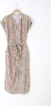 Sissy-Boy - Beige midi jurk met paisley print en knoopriem