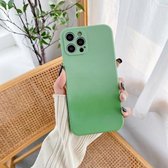 Straight Edge Gradient Hand-feel Paint Schokbestendig TPU-hoesje voor iPhone 11 Pro Max (groen)