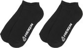 FREEGUN Set van 2 paar Freegun zwarte sneaker sokken met badstof zool - kinderen meisje