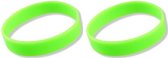 10x Siliconen armbandjes neon groen