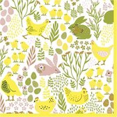 Table Napkins. Bunnies & chicks. size 33x33 cm. 20 pc/ 1 pack