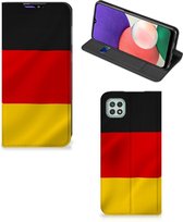 Telefoontasje Geschikt voor Samsung Galaxy A22 5G Smartphone Hoesje Duitse Vlag