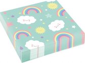 servetten Rainbow & Cloud 33 x 33 cm papier 20 stuks