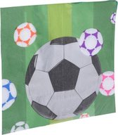 servetten Voetbal 33 x 33 cm papier groen 16 stuks