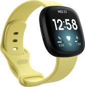 YONO Bandje geschikt voor Fitbit Versa 4 / 3 / Sense – Siliconen – Geel – Large