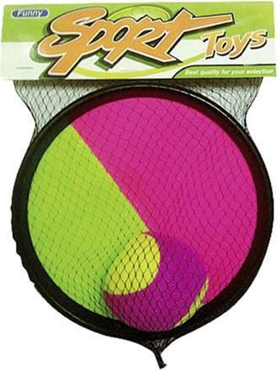 Beco Vangbalspel Klittenband Junior Roze/groen 3-delig