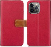 iMoshion Luxe Canvas Booktype iPhone 13 Pro - Rood