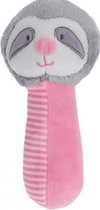 knijpspeelgoed luiaard 16 cm roze