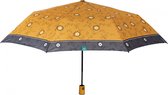 mini-paraplu Time dames 96 cm microfiber geel/grijs