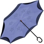 paraplu omkeerbaar 108 cm blauw