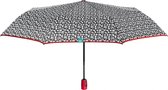 mini-paraplu automatisch dames 98 cm microfiber rood