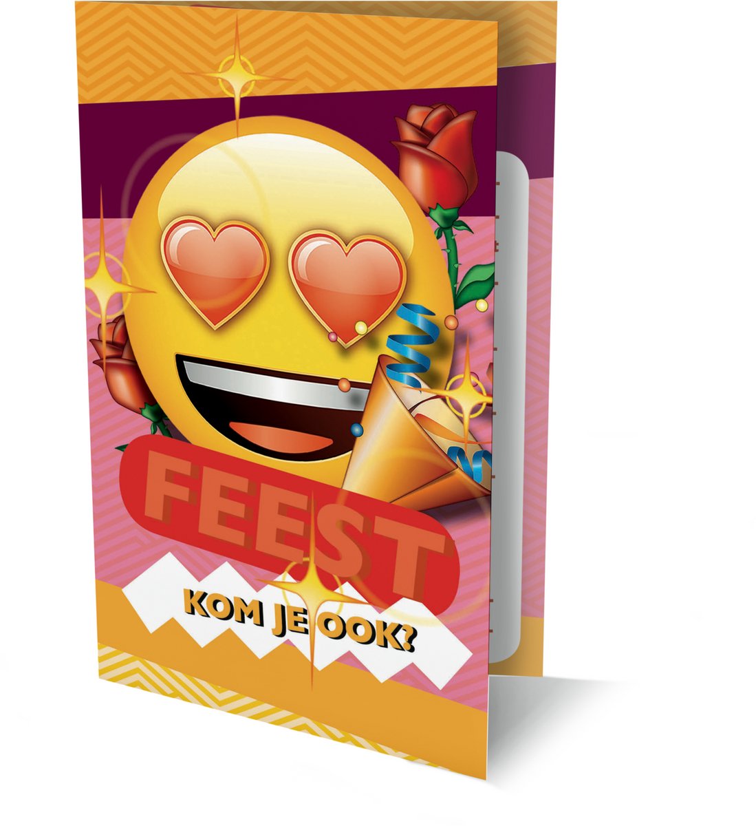 Uitnodigingskaarten - Emoji - Love - 6st.