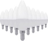 E14 LED-lamp 8W 220V C37 180 ° (10 stuks) - Wit licht