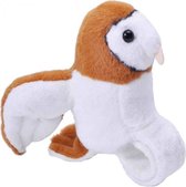 knuffel kerkuil 30 cm pluche bruin/wit