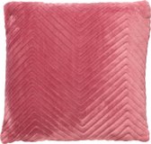 Dutch Decor ZICO - Sierkussen zigzag 45x45 cm Dusty Rose - roze - superzacht - Inclusief binnenkussen