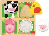 vormenpuzzel Boerderij junior hout 4 stukjes