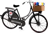 miniatuurfiets Amsterdam 15 x 9 cm metaal zwart