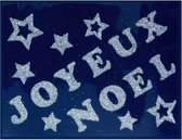 stickerset "Joyeuses Noel" 29,5 x 40 cm zilver
