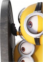 raamsticker Minions Manhole 24 x 34 cm geel 2-delig