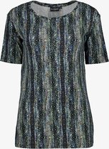 TwoDay dames T-shirt met dierenprint - Zwart - Maat L