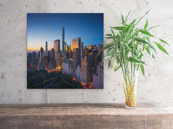 Artaza Toile Peinture New York Au Lever Du Soleil - 40x40 - Klein - Photo Sur Toile - Impression Sur Toile