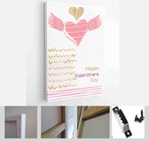 Holiday brochure design, greeting cards, love creative concept, gift card, wedding invitation - Modern Art Canvas - Vertical - 1607516707 - 80*60 Vertical