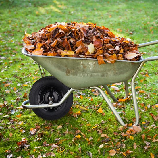 Relaxdays kruiwagenwiel - 4.80/4.00-8 - luchtband - stalen velg - ventiel - band tot 120 kg - zwart van Relaxdays — afbeelding 3