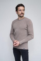 SOFT CREW NECK SWEATER | Light Bruin