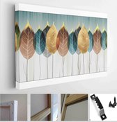illustration of colorful leaves on decorative background 3d wallpaper. Graphical pattern modern artwork - Modern Art Canvas - Horizontal - 1887643156 - 40*30 Horizontal