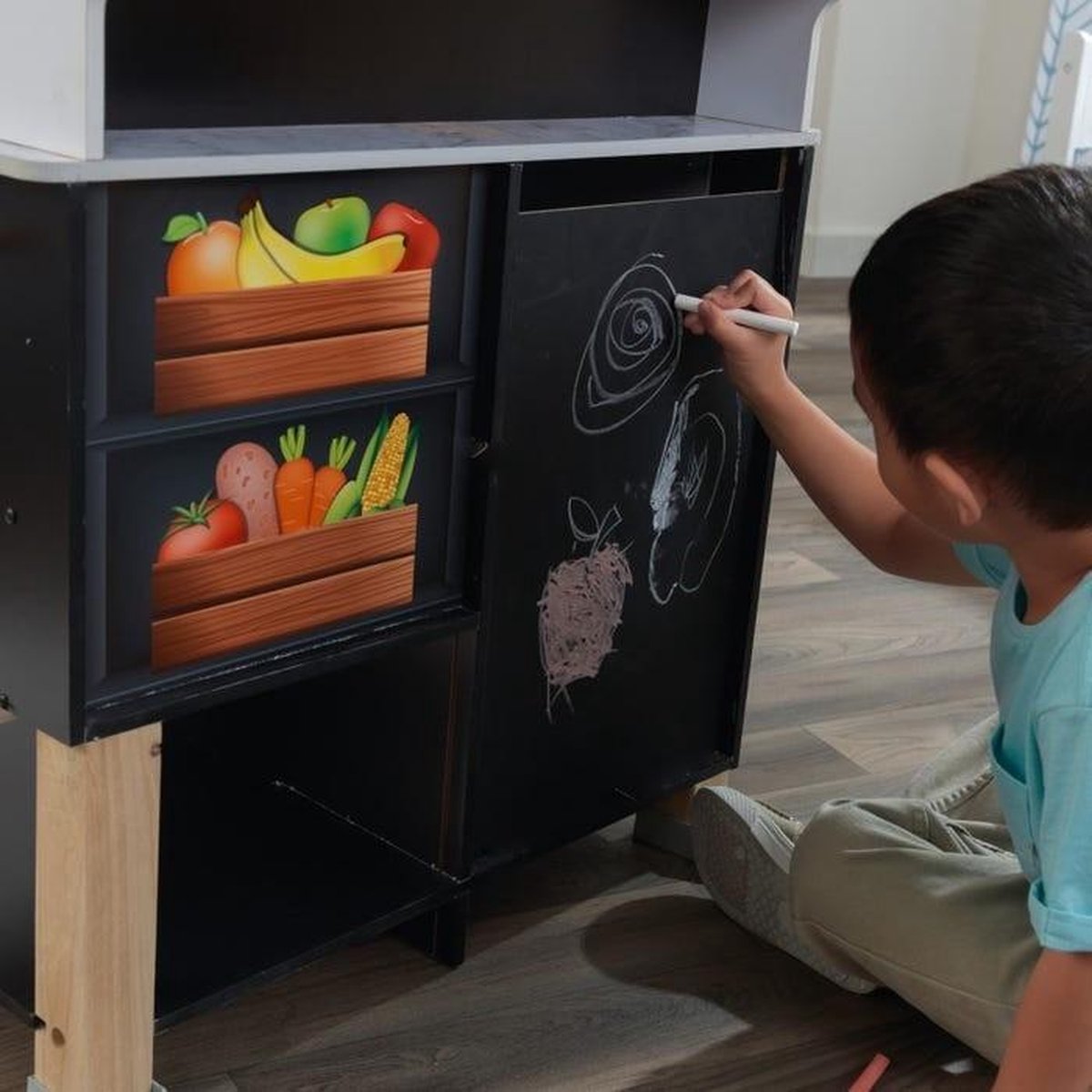 KidKraft Kinderkeuken - Speelgoedkeuken - Peuter Speelgoed Keuken met Accessoires - Zwart — afbeelding 10