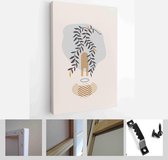 Abstract Botanical Organic Art Illustration. Set of soft color painting wall art for house decoration. Minimalistic canvas background design - Modern Art Canvas - Vertical - 195743