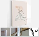 Modern Abstract Art Illustration with Woman Hands. Set of aesthetic organic art in one line style for house decoration - Modern Art Canvas - Vertical - 1957430659 - 50*40 Vertical