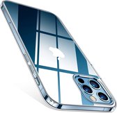 ShieldCase Ultra thin silicone case geschikt voor Apple iPhone 12 / 12 Pro - 6.1 inch - transparant + glazen Screen Protector