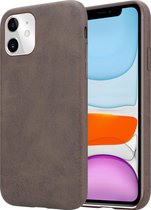Shieldcase geschikt voor Apple iPhone 12 Pro Max hoesje leer - bruin + glazen Screen Protector