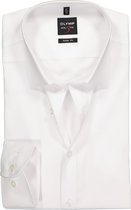 OLYMP Level 5 body fit overhemd - mouwlengte 7 - wit - Strijkvriendelijk - Boordmaat: 45