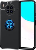 Voor Huawei nova 8i Metalen Ring Houder 360 Graden Roterende TPU Case (Zwart + Blauw)