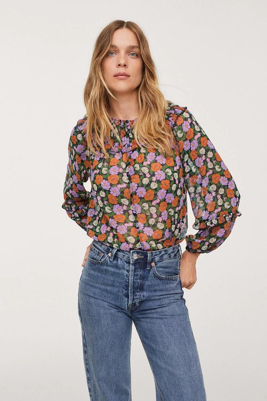 Mango Blouse Soepelvallende Blouse Met Bloemetjesprint 17053787 20 Dames  Maat - M | bol.com