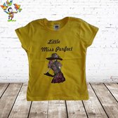T-shirt Miss Perfect geel -Fruit of the Loom-122/128-t-shirts meisjes