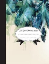 Composition Notebook, 8.5 x 11, 110 pages: Floral