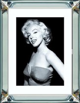 70 x 90 cm - Spiegellijst met prent - Marilyn Monroe - prent achter glas