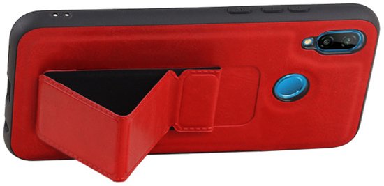 Coque Rigide Grip Stand pour Huawei P20 Lite Rouge