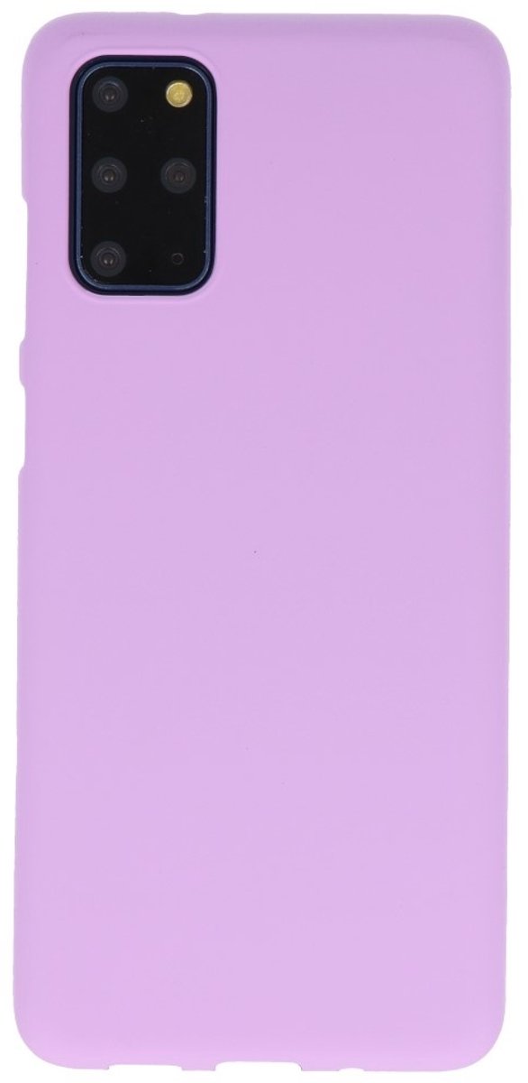 Hoesje Geschikt voor de Samsung Galaxy S20 Plus - Backcover Color Telefoonhoesje - Paars