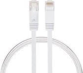 By Qubix internetkabel - 2 meter - cat 6 - Ultra dunne Flat Ethernet kabel - Netwerkkabel (1000Mbps) - Wit - UTP kabel - RJ45 - UTP kabel