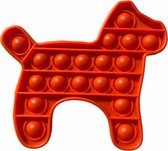 Pop it van By Qubix Pop it fidget toy - Hond - Oranje - fidget toy van hoge kwaliteit!