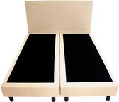 Bedworld Boxspring 120x200 - Lederlook - Beige (MD912)
