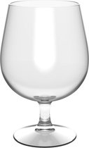 4x Speciaalbierglazen halve liter/52 cl/520 ml transparant van onbreekbaar kunststof - Speciaalbier glazen